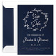 Wreath on Shimmer Save the Date Cards Image 9 of 14